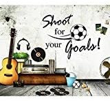 Boodecal Shoot za vaše golove Fudbalski fudbalski poster Citati Zidne naljepnice Naljepnice za dječake Birde Rođendan Pokloni Dječja igraonica 24 u x 16 in