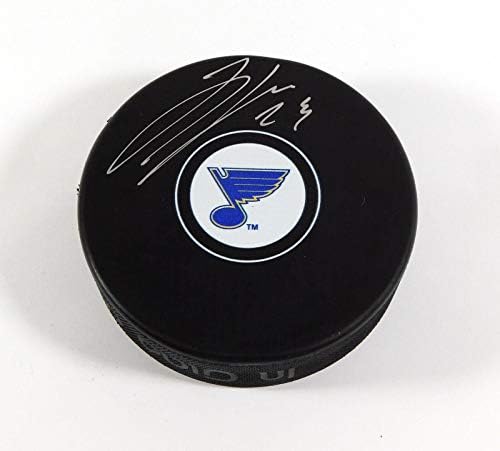 Dmitrij Jaskin potpisao NHL suvenir Hockey Puck Blues fanatici sa automatskim autogramom NHL Paks