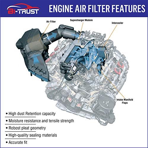 BI-Trust motor i kabinski komplet za vazduh, zamjena za Honda Civic -2020 L4 1.5L CR-V 2017-2020 L4 1.5L, 2-pakovanje