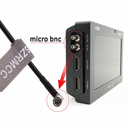Szrmcc visoke gustoće HD desni kut Micro BNC Q4 do standardnog BNC 75 OHM UHD 4K video koaksijalni kabel