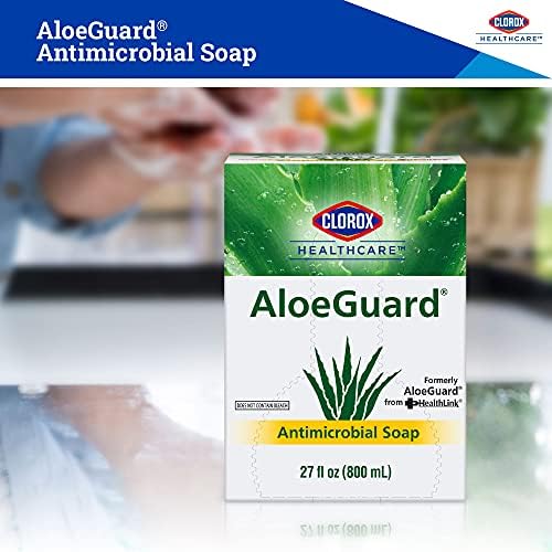 Clorox Healthcare® Aloeguard® antimikrobni sapun, 27 unci svaki | Antimikrobno ručno sapun u kutiji za pranje ruku kako bi se spriječilo širenje mikrofona