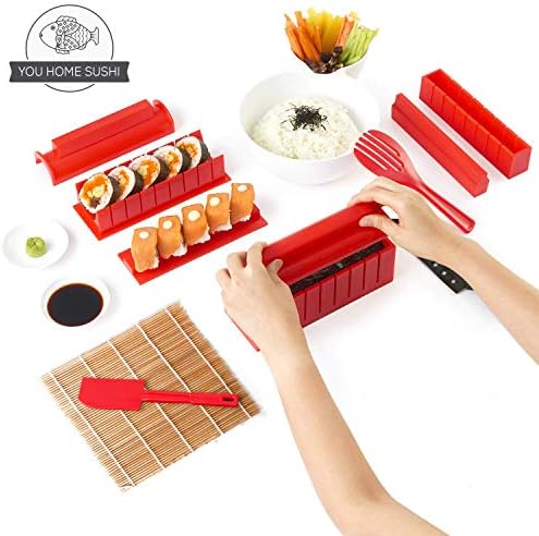 Aya Sushi Making Kit, Sushi Maker 2, Online Video Tutoriali zajedno sa Sushi nož & Bambus Mat, 12 komad Sushi Roll Maker Set, lako i zabavno Sushi kompleti Professional, Sushi rolnice