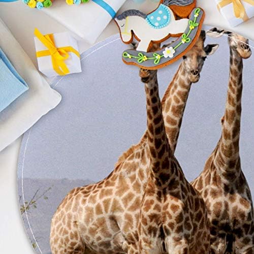 Heoeh životinja Giraffe Južna Afrika, non kliz vrata 15.7 okrugli područja tepiha tepiha za djecu za djecu za djecu, igralište