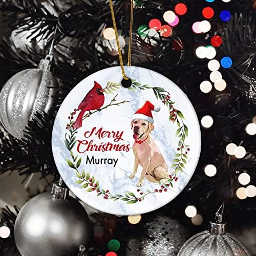 Sretan Božić Shiba Inu pas vijenac personalizirano ime Božić keramički ukrasi pet pravila Božić