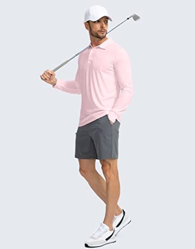 Muška polo majica s dugim rukavima za golf s dugim rukavima Lagana UPF 50+ Zaštita od sunca Hlatne