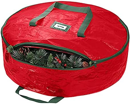 Božićna torba za vijenac, veliki ljestvinski kontejner Xmas Garland sa teškim ručkama, svečanim spremnikom