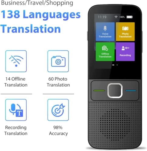 Uređaj Za Prevođenje Jezika, Prijenosni Uređaj Za Trenutni Prevoditelj, Online 137 Jezika WiFi / Hotspot/Offline