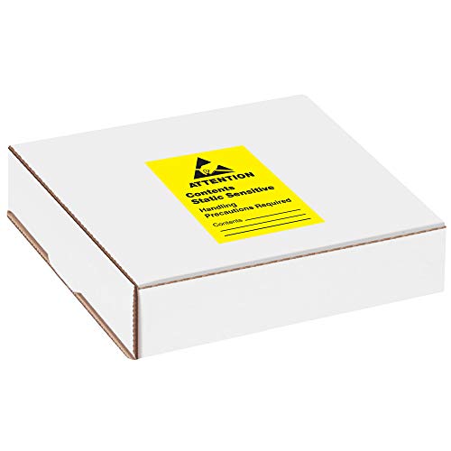 Ship Now Supply Sndl9120 Tape Logic Labels, Contents Static Sensitive, 1 3/4 x 2 1/2, Black / Yellow