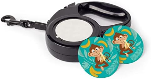 Majmun s bananama povodom povodljive kućnih ljubimaca - grafički povodac - životinjski print