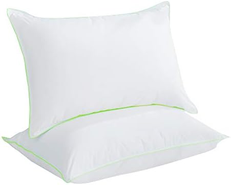 Kasentex Premium guska i pero pamučni jastuci za spavanje, zeleni svileni cjevovod, prozračna