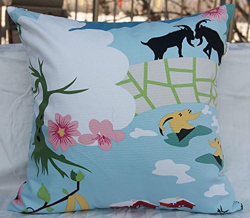 Tangdepot pamučni cvjetni / cvjetni printcloth dekorativni jastuk za bacanje -