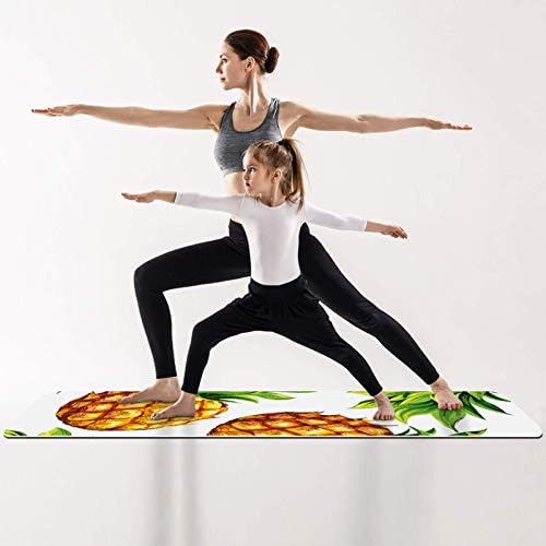 Unicey Paint voćno zeleno lišće ljetna debela neklizajuća Vježba & amp; fitnes 1/4 prostirka za jogu za jogu