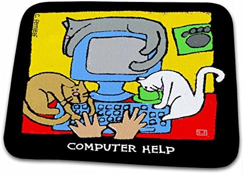 3drose računarski pomagači, crtane mačke, mačke, mačke, smiješne mačke. - Prostirke Za Sušenje Posuđa
