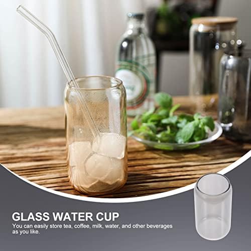 BESTonZON 3pcs Clear Water Beverage Ml Travel Classic Whisky Glass Drinks Grey Milk Shaped Home cocktail glass