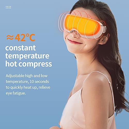 Raewstco Smart Eye Massager Parna maska ​​za oči Konstantna temperatura Vruća komprimira 360 stepeni Prikladno oko očiju Smanjite suhu umorite za umor i tamne krugove