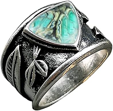 2023 New Exquisite Dame Ring Vintage Tirkizni srebrni list prsten za vjenčani prsten nakit Pokloni Retro
