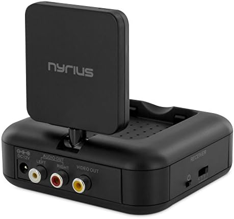 Nyrius 5.8GHz 4-kanalni bežični odašiljač i prijemnik za pošiljatelj i prijemnik sa IR daljinskim dodatkom za strujni kabl, satelit, DVD na TV bežično - 2 pakovanje
