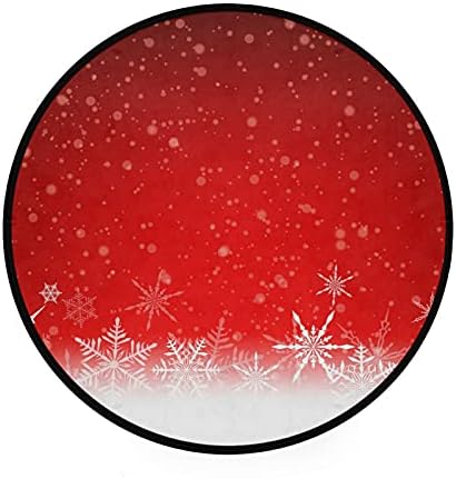 36,2 inča veliki okrugli Meki tepisi Crvene zimske pahuljice rasadnik Playmat prostirka za djecu Igraonica