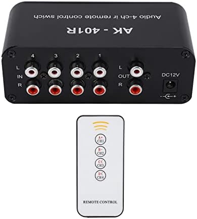 Socobeta Audio Switcher, audio prekidač 1 u 4 out DC 12V sa daljinskim upravljačem za video