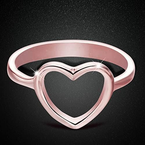2023 NOVO Jednostavno elektroplatiranje ljubavnog srca Dijamantna prstena Dame Jewelry Angažovani