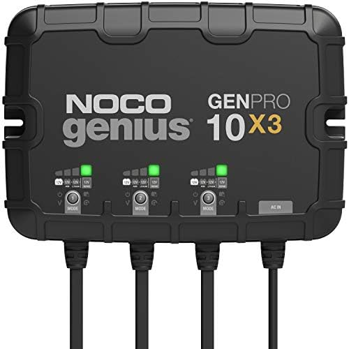 NOCO Genius GENPRO10X3, 3-Bank, 30a Smart Marine Battery Charger, 12v vodootporni Ugrađeni punjač za brodove,