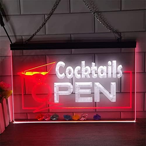 DVTEL NEON znak LED modeliranje svijetlo svjetlosne slova natplatna akrilna ploča neona dekorativna svjetlost, 40x30cm, bijeli crveni hotelski restoran kavana