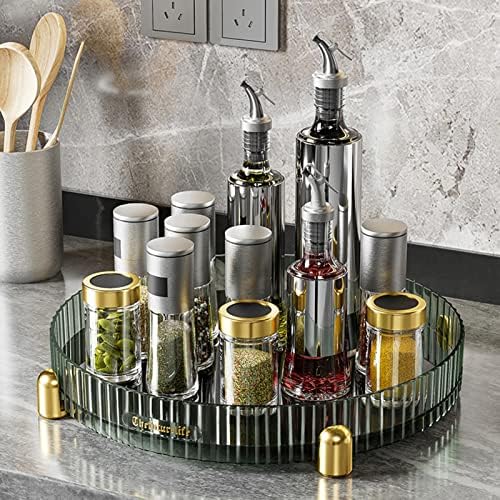 Tainrunse Kupatilo Kozmetika Ladica Veliki kapacitet Rotirajući zakrpani stalak za začinjeno 360 stupnjeva za kuhinjski čist