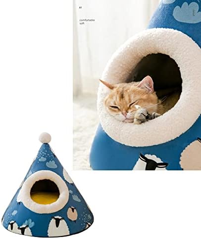 Samogrevajući krevet za mačke - slatka udobna pećinska kuća za mačke-Mat jastuk za krevet 4 za kućne potrepštine