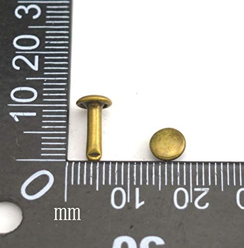 Wuuycoky brončane dvostruke kape kožne zakovice cjevaste metalne nožne cipele 6 mm i post 6mm