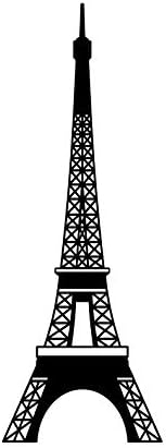 Vinilna zidna umjetnička deca - Eiffelov toranj - 60 x 22 - slatka minimalna Francuska ljepljiva naljepnica