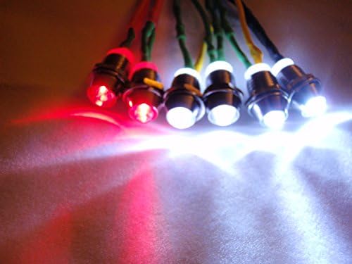 RC LED svjetla za kamion, automobil, buggy - 4 bijela i 2 crvena 5 mm LED svjetla