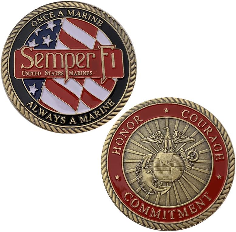 Američka Poluafrička mornarica Bronzana komemorativna kolekcija novčića Coin Marine Corps zlatnik u stranoj