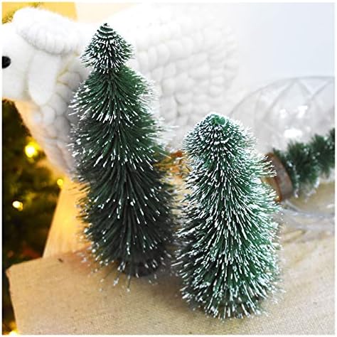 Božićno dekoracija mini božićno drvce sa borovom iglice na božićno drvcu sa bijelim cedrama tamnopom malog