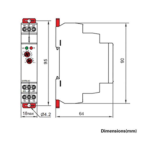 Grt8-B1 AC/DC 12V~240V relej vremena kašnjenja Mini isključenje vremena kašnjenja relej DIN šine sa LED indikatorima Jednostruka funkcija relej kašnjenja isključenja