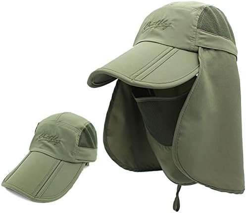 Panpacsight Ribolovni šešir sa poklopcem za lice za zaštitu solarne zaštite u UPF 50+ za muškarce