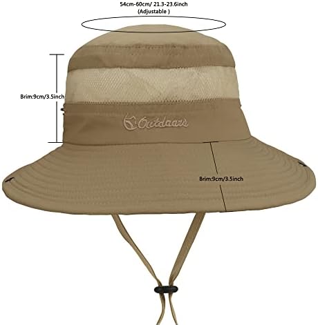 Sunčani šešir za muškarce / žene Široko birm kanta šešir UV zaštita Boonie Hat za ribolov Planinarstvo