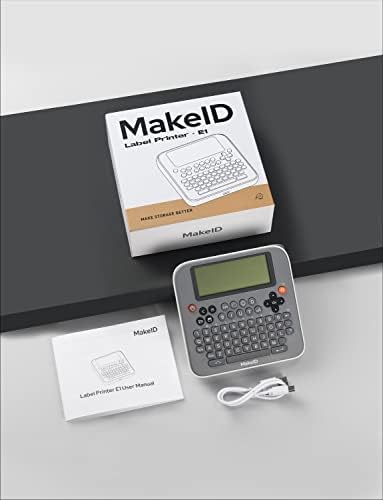 Makeid E1 prijenosni proizvođač naljepnica-Bluetooth kompatibilni termalni štampač - QWERTY tastatura,