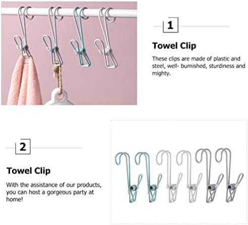 Doitool od nehrđajućeg čelika 6pcs Metal Clotespins OpetSpins Odjeća za rublje Prilič za sušenje ručnika