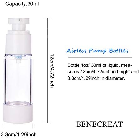 Benecreat 6pcs 30ml Prazne boce bez zraka bez pumpe za punjenje pumpe za punjenje pumpe za punjenje pumpe