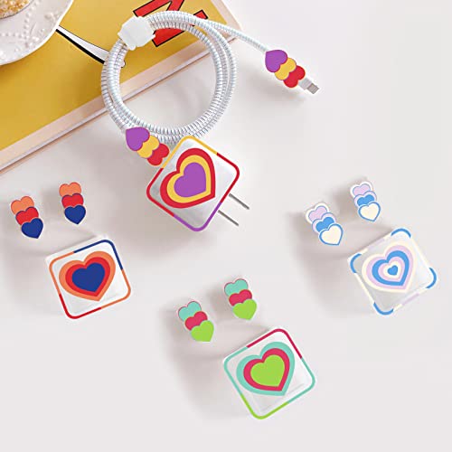 Lijepi DIY štitnici za telefonske kablove Set za iPhone 13 12 11 Pro X Charger sa šarenim dizajnom ljubavnog