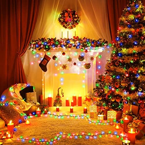 500 LED Mini Božićna svjetla - sijalice u boji 173 stope Fairy string Lights sa 8 načina osvjetljenja,