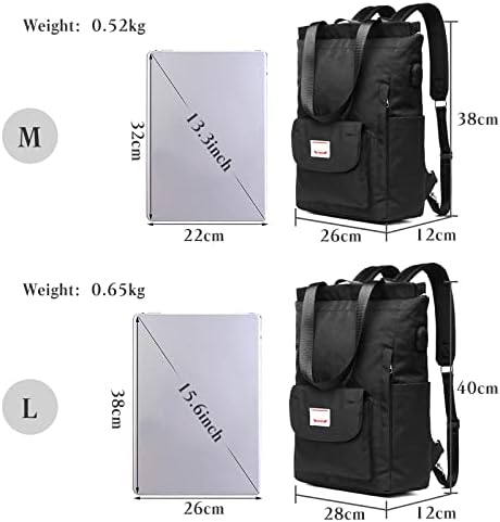 Porrasso ženska backpack casual torba na rame sa USB punjenjem luke za prtljažni prostor Školska torba za 14 inčni laptop dnevni fakultet Radni radni put