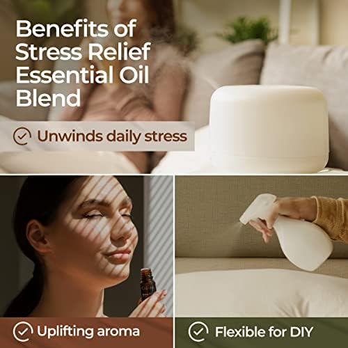 Gya Labs stres Relief esencijalna ulja za difuzor- čista terapijska ocjena Stress Away esencijalna ulja za aromaterapiju - prirodna ulja za oslobađanje od stresa za opuštanje ,umirivanje & amp; glavobolja