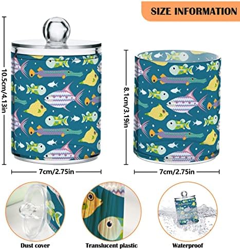 INNEWGOGO FISH 2 pamuk pamuk SWAB HOLL HOLDER Organizator plastični kontratop kanistar sa poklopcima