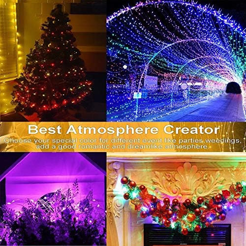 Lauva RGB LED svjetla USB utikač, 33ft 100 Led 16 boja Božićna svjetla niz sa daljinskim tajmerom, Firefly svjetlucava svjetla višebojna za spavaću sobu vjenčanje vjenčanje noć vještica dekoracija kostima