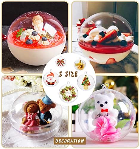 50pcs Clear Božić Ornamenti Lopta, jasno Fillable Ornaments Ball, zanat plastične lopte ukras sa