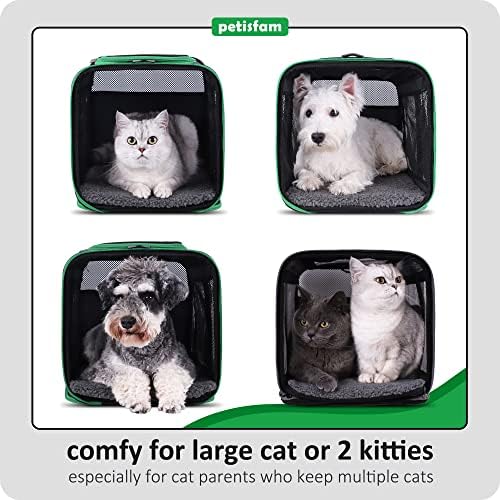 petisfam meka torba za kućne ljubimce za lako putovanje sa srednjim, velikim mačkama, 2 Mace i malim