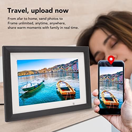 10.1in Smart Digital Photo Frame, 2,4 GHz WiFi elektronički album sa dodirnim ekranom, 16G memorijski digitalni foto okvir za fotografije ugrađen u zvučniku, podržavaju višestruki jezik za kućnu kancelariju