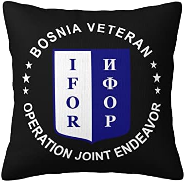 Kadeux Bosanska veterana Rad Zajednički naglo jastuk za jastuk 18x18 inča jastuci za bacanje ubacajte