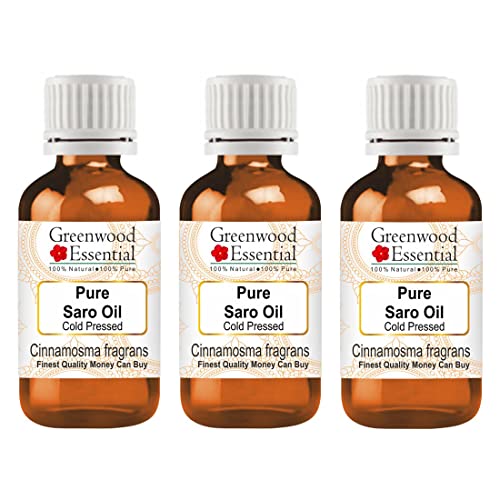 Greenwood esencijalno čisto čisto saro esencijalno ulje, destilirana prirodna terapeutska razred 100ml x 3